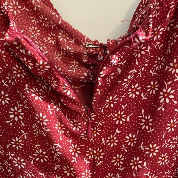 Red Floral Dress - Picture 3 of 4